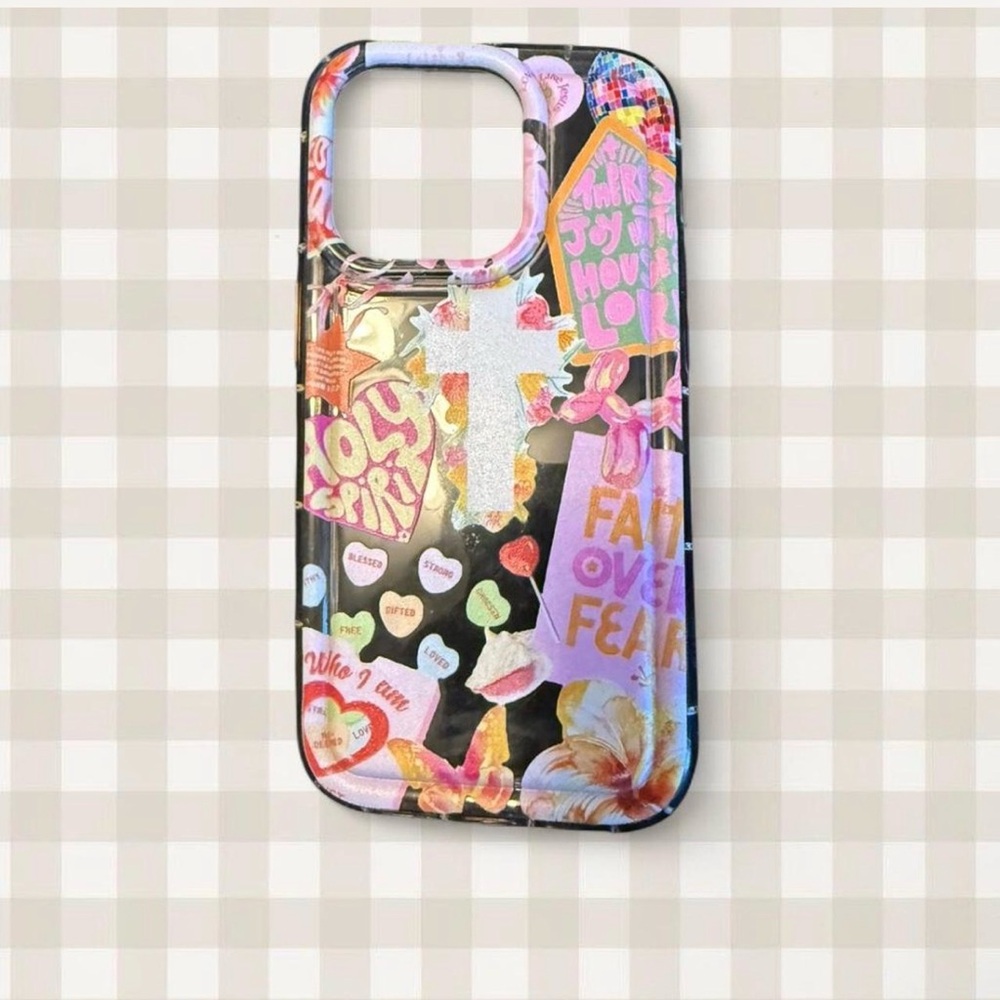 iPhone 14pro Christian Jesus God Colorful Inspirational Patterned Case